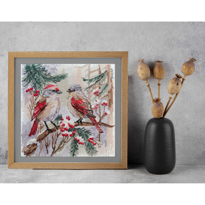 Cross-stitch kit - Chittering about winter AH-238