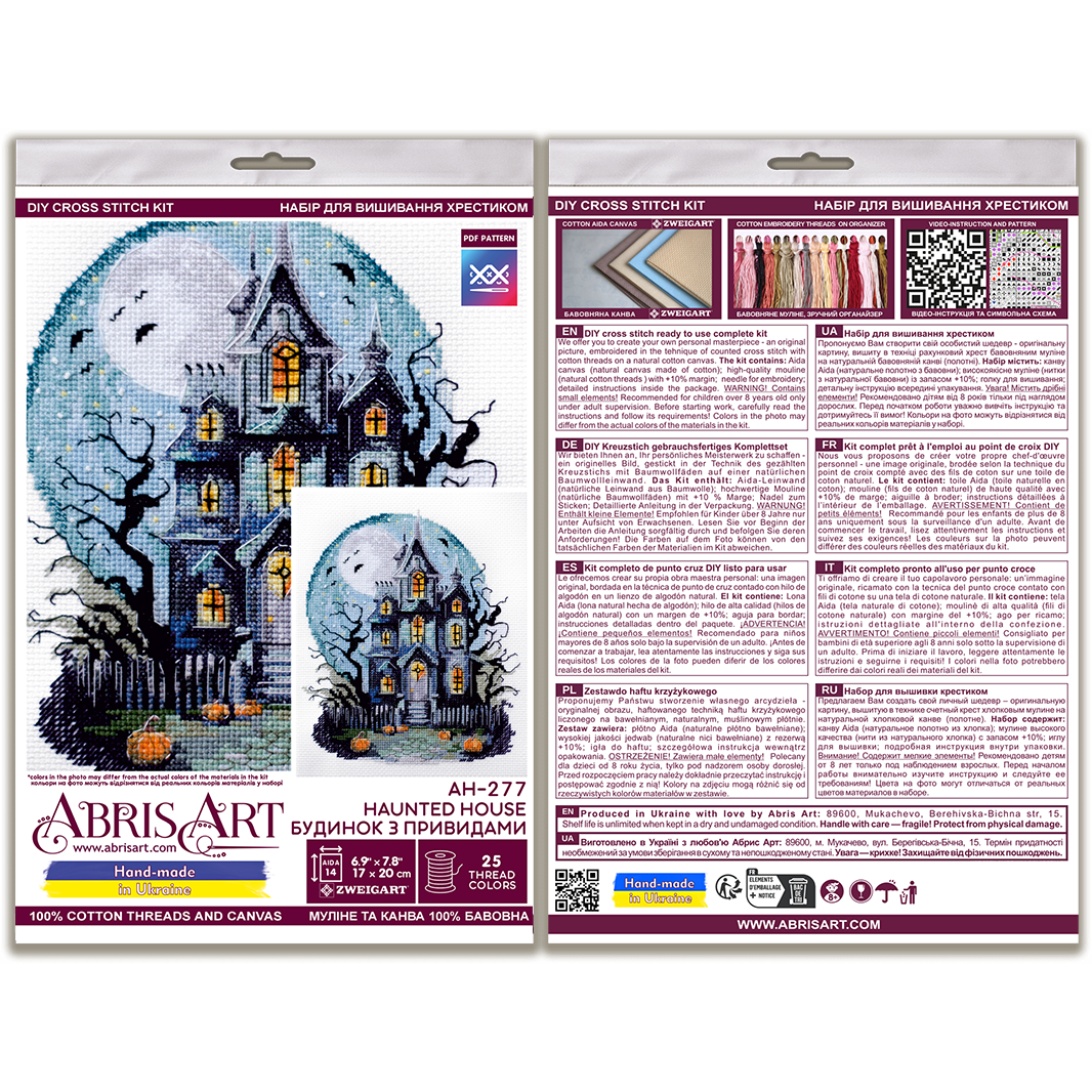 Cross-stitch kit - Haunted House AH-277