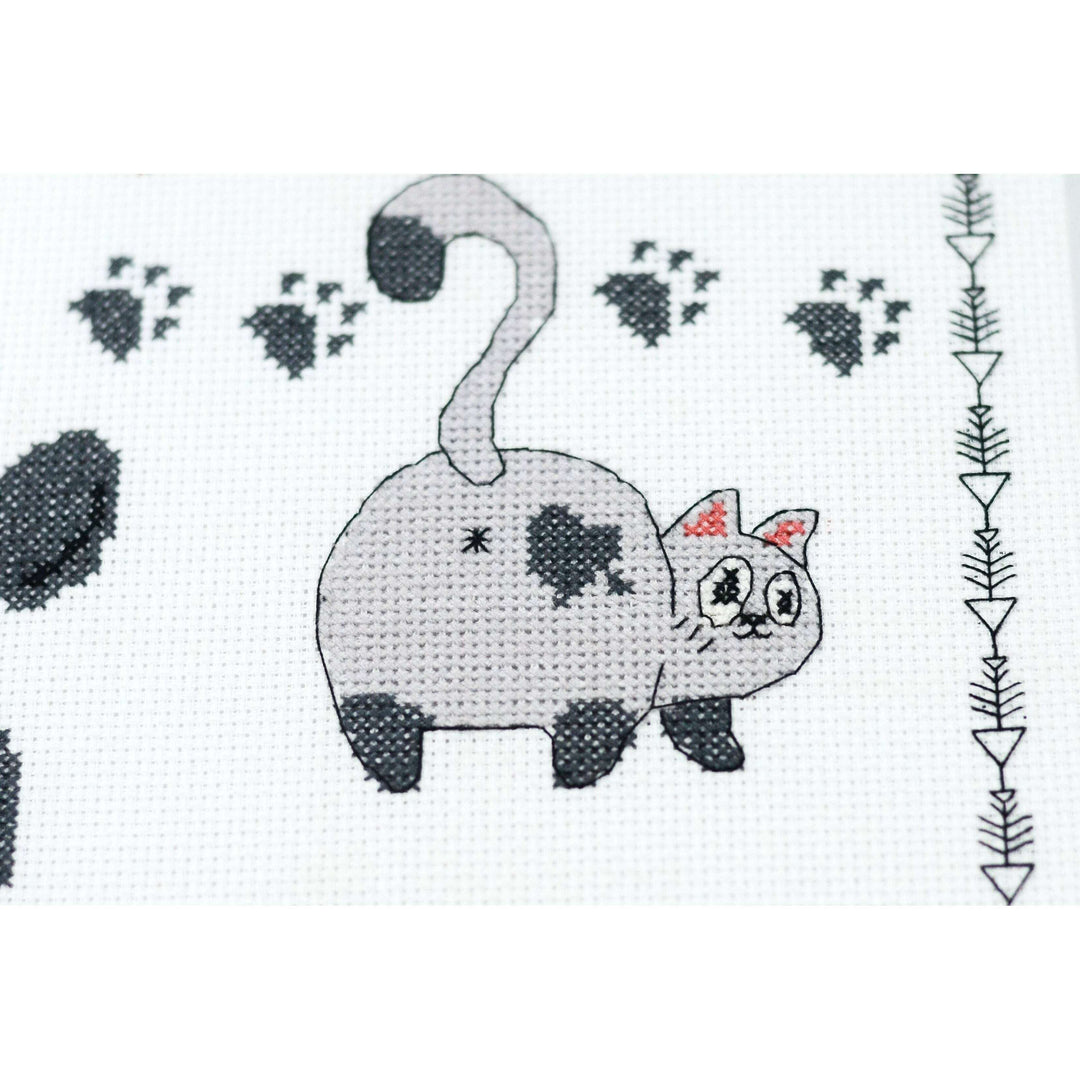 Cross-stitch kit - Meow-meow AH-281