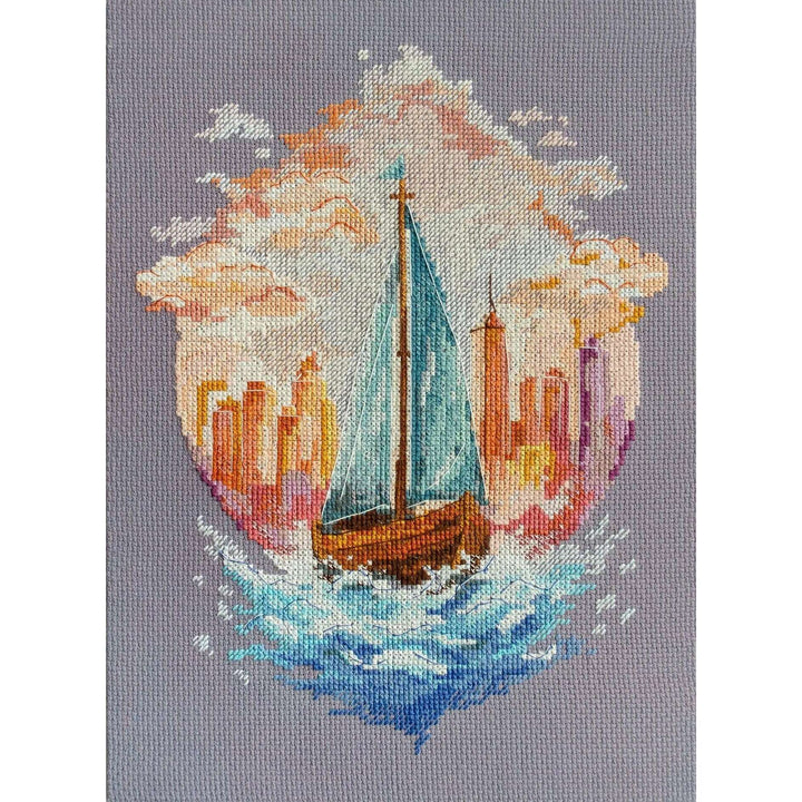 Cross-stitch kit - On the waves of adventure AH-231