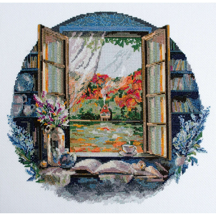 Cross-stitch kit - Tea party by the window AH-199