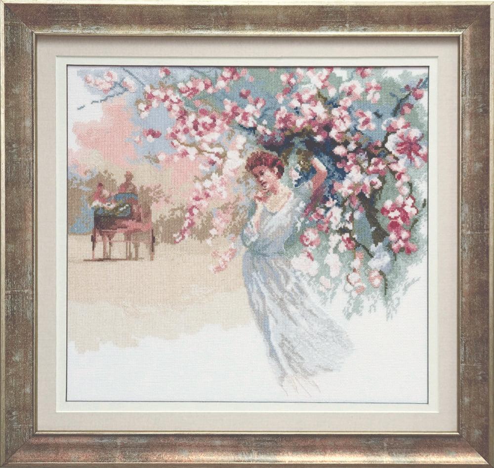 Cross-stitch kit A-167C "A girl in a white"