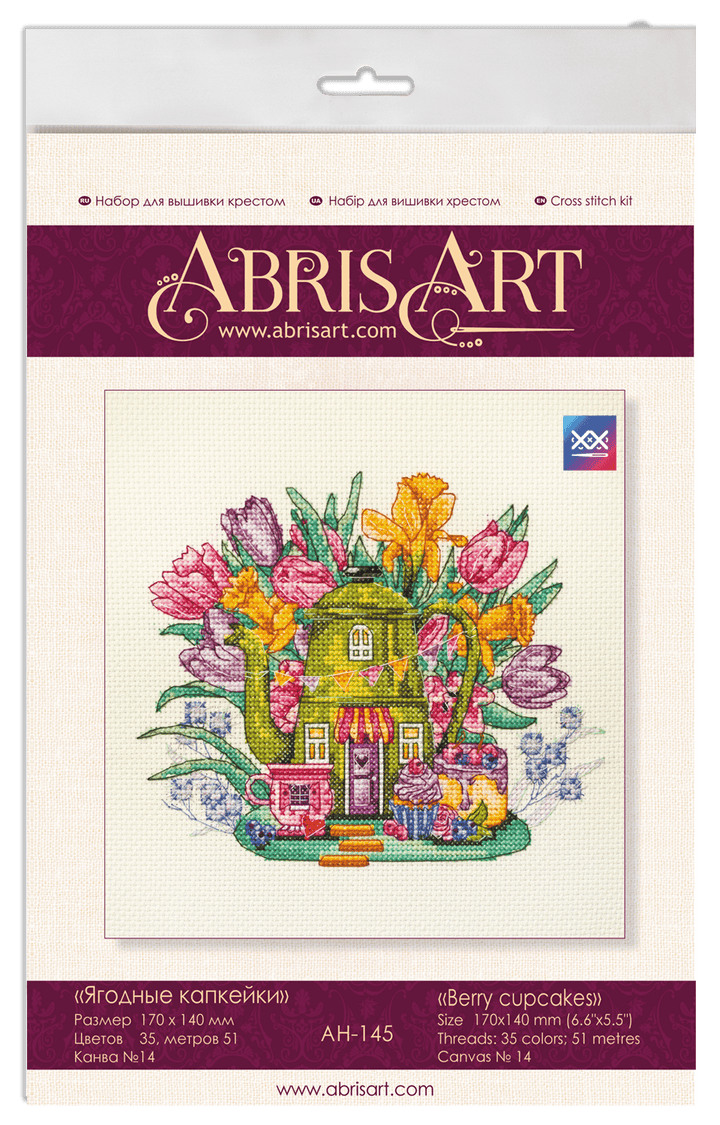 Cross-stitch kit Berry cupcakes AH-145
