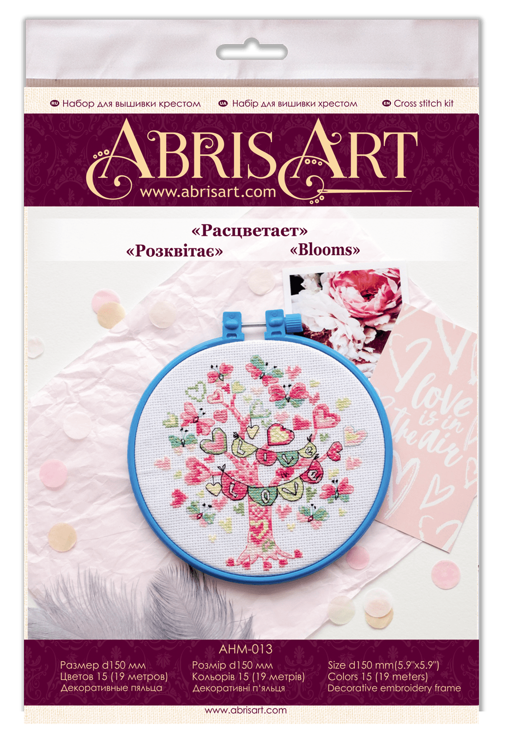 Cross-stitch kit Blooms AHM-013