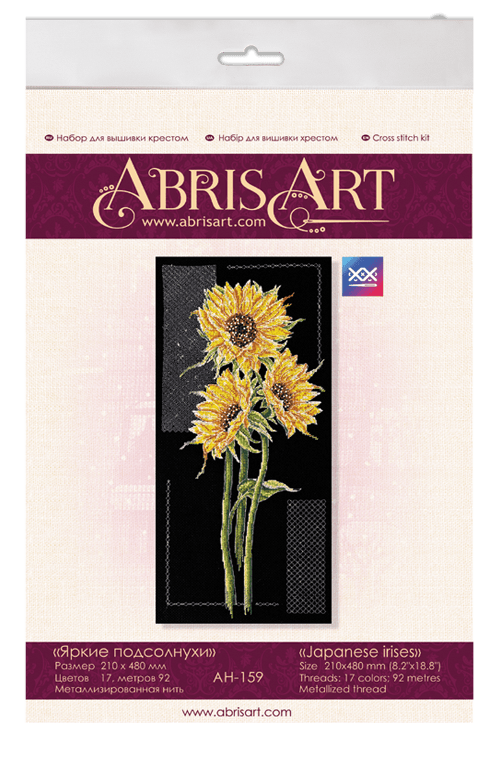 Cross-stitch kit Bright sunflowers AH-159