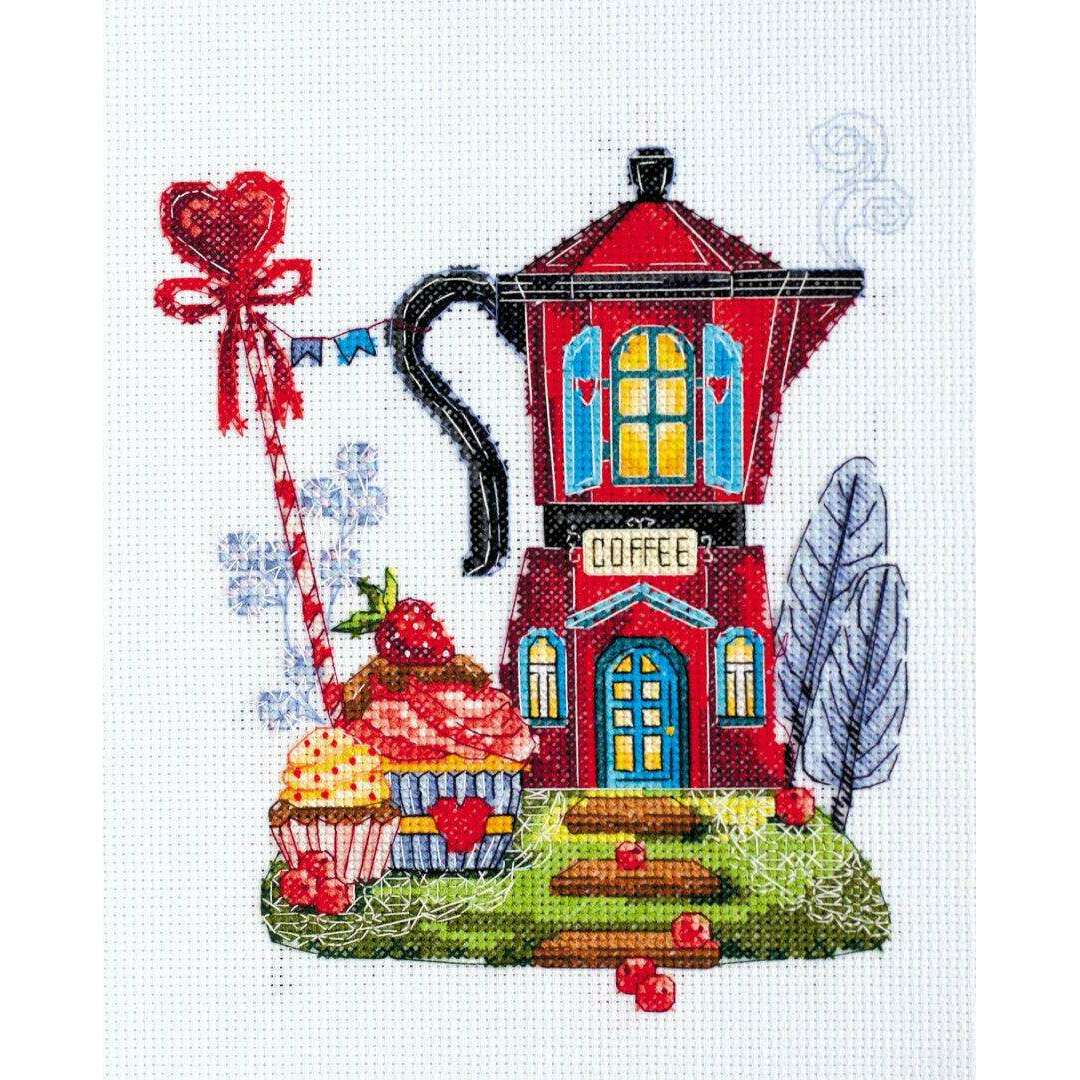 Cross-stitch kit Coffee house AH-149