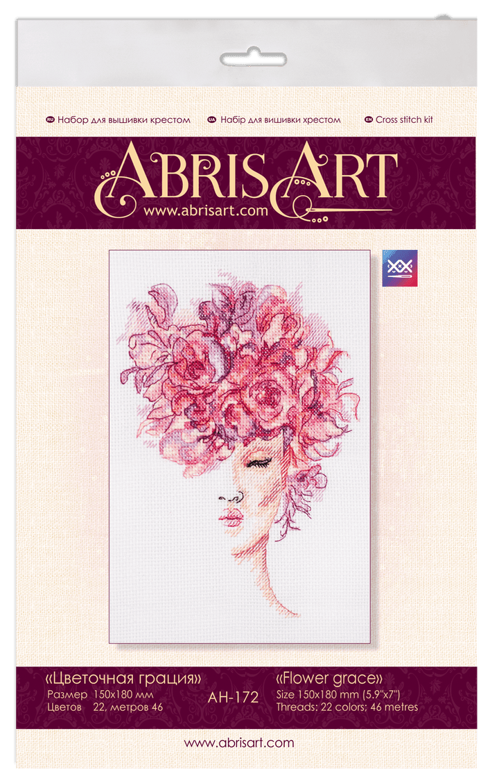 Cross-stitch kit Flower grace AH-172