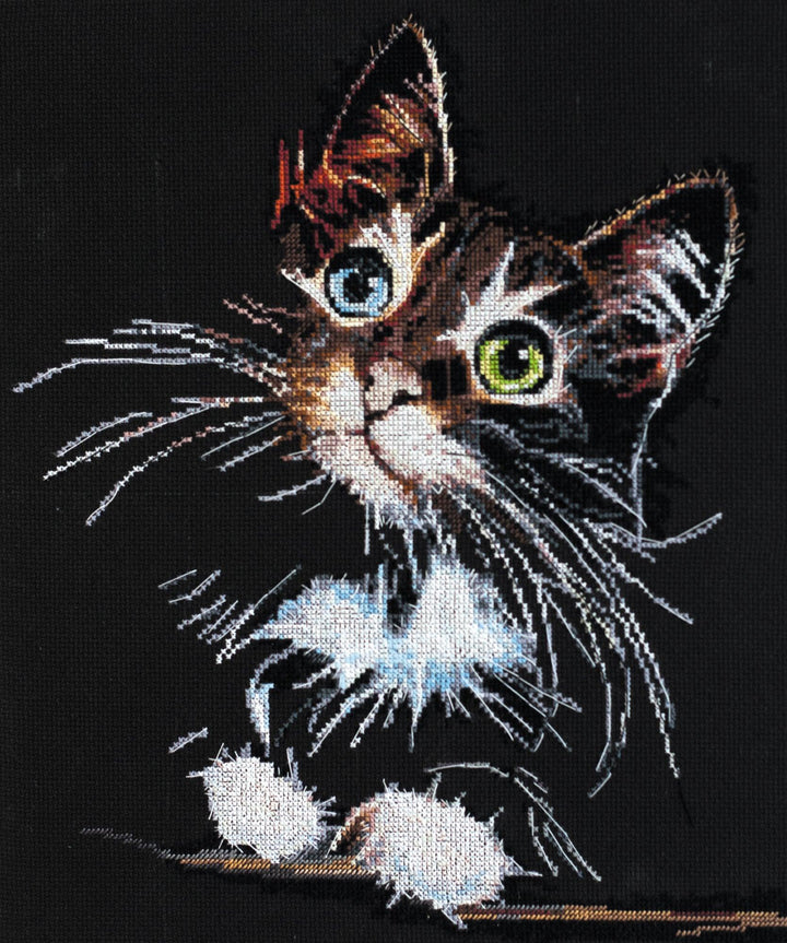 Cross-stitch kit Cute kitten AH-062