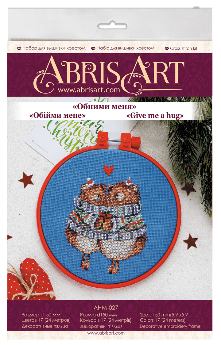 Cross stitch kit Give me a hug AHM-027