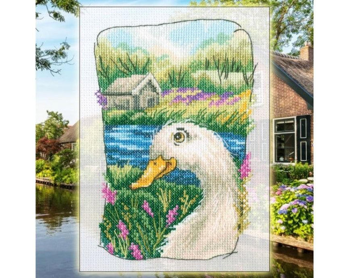 Cross-stitch Kit "Grandmother's old garden" C341