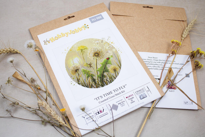 It's Time to Fly Cross Stitch Kit by Hobby Jobby HJ009