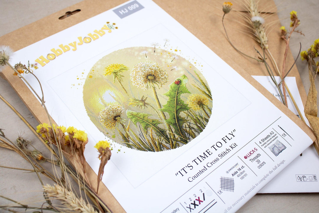 It's Time to Fly Cross Stitch Kit by Hobby Jobby HJ009