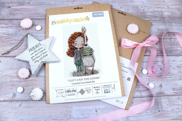 Lucy and the Goose Cross Stitch Kit by Hobby Jobby HJ028
