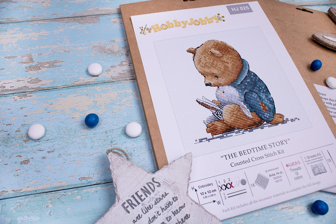 The Bedtime Story Cross Stitch Kit by Hobby Jobby HJ025