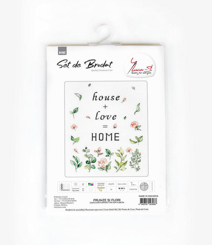 Leaves and Flowers B1162L Counted Cross-Stitch Kit