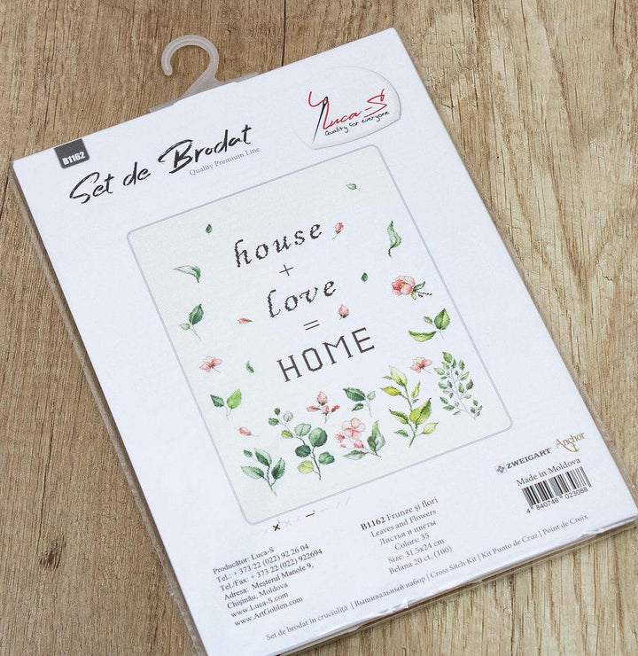 Leaves and Flowers B1162L Counted Cross-Stitch Kit