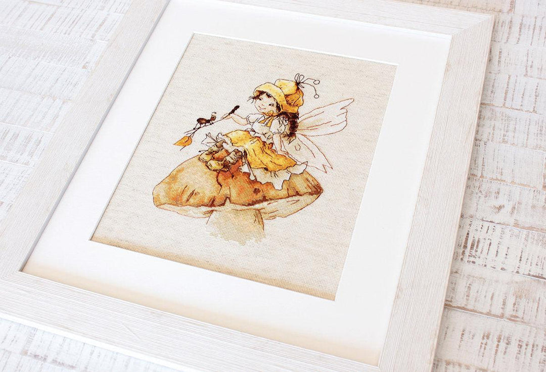 The Fairy with Mushrooms B1109L Counted Cross-Stitch Kit