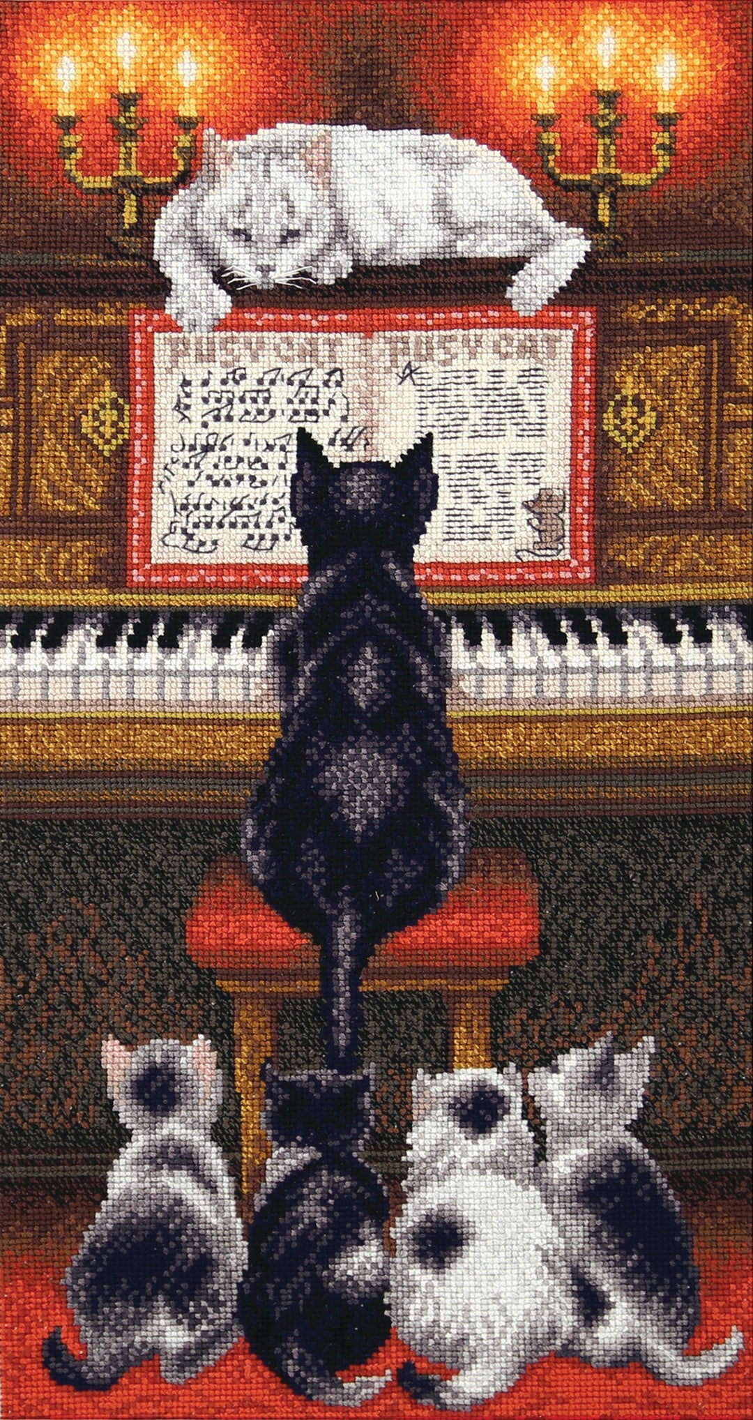Cross-stitch kit M-353C "Music lesson"