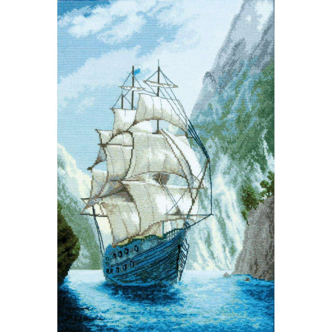 Cross-stitch kit M-441C Counted cross stitch kit "To the home harbor"