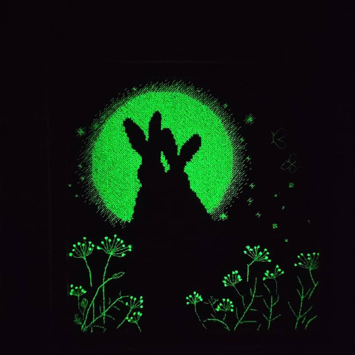 Cross-stitch kit M-458C "Moon hares"