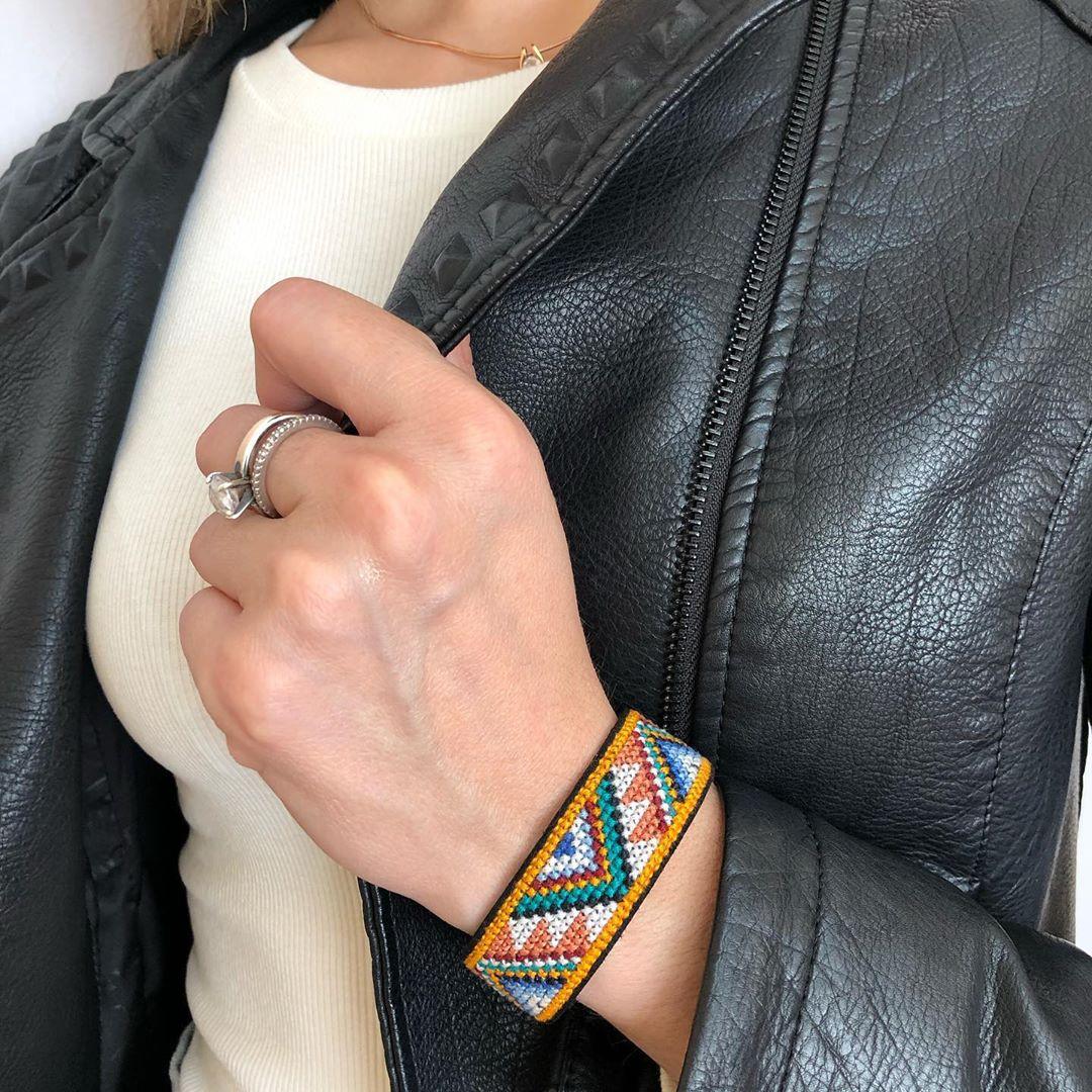 Cross-stitch kit on artificial leather FLHL-031