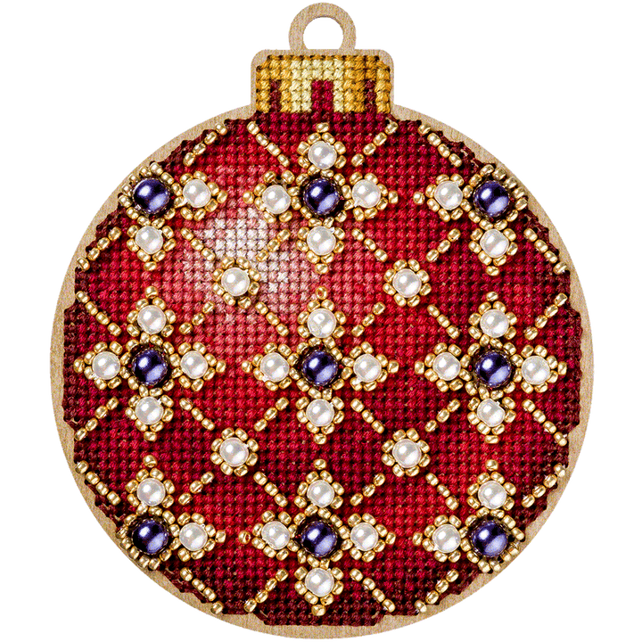 Cross-stitch kit on wood FLW-009