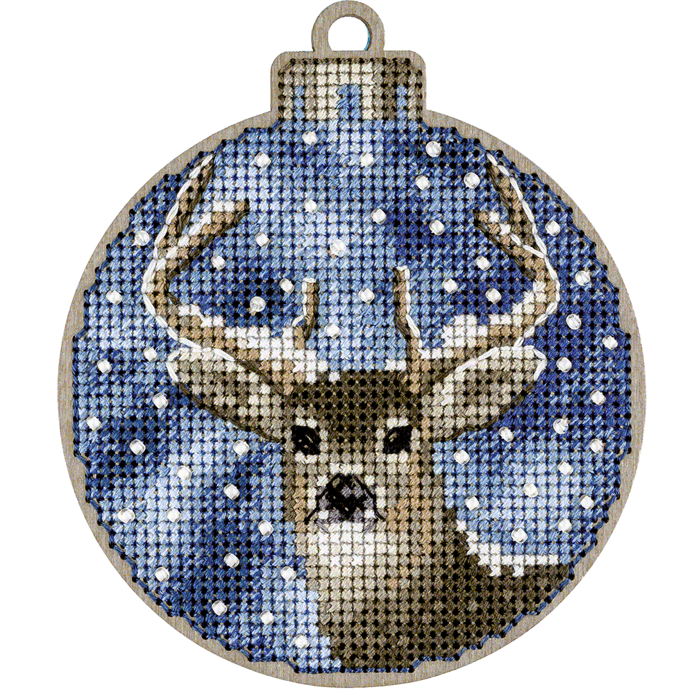 Cross-stitch kit on wood FLW-017