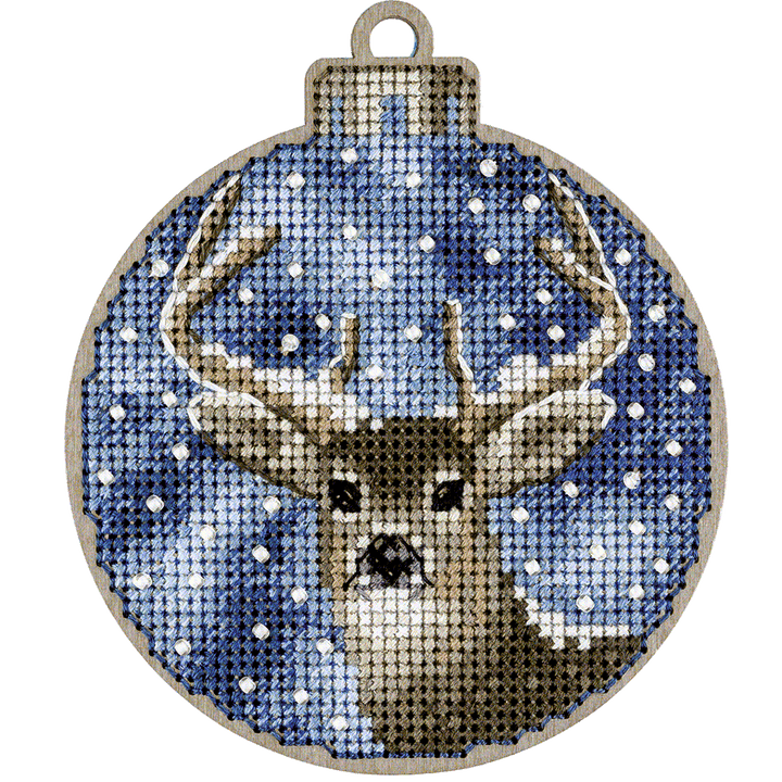 Cross-stitch kit on wood FLW-017