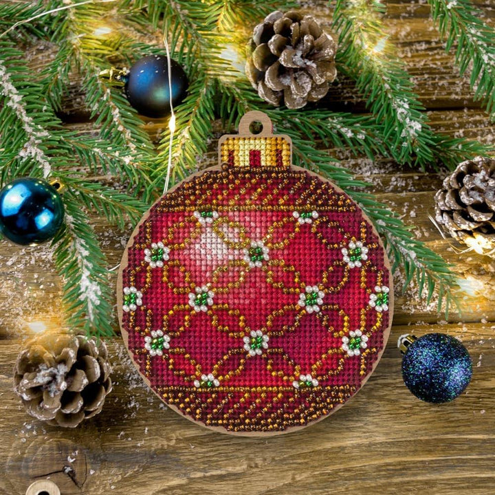 Cross-stitch kit on wood FLW-021