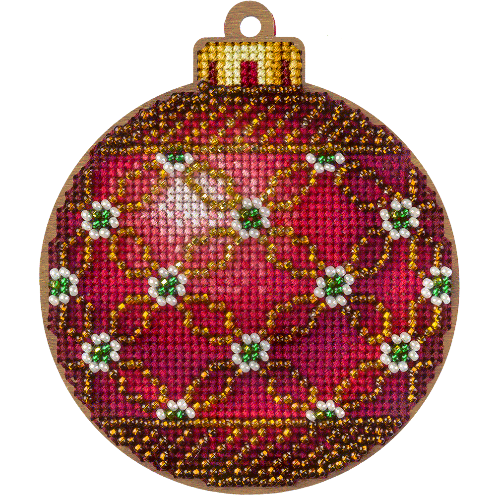 Cross-stitch kit on wood FLW-021