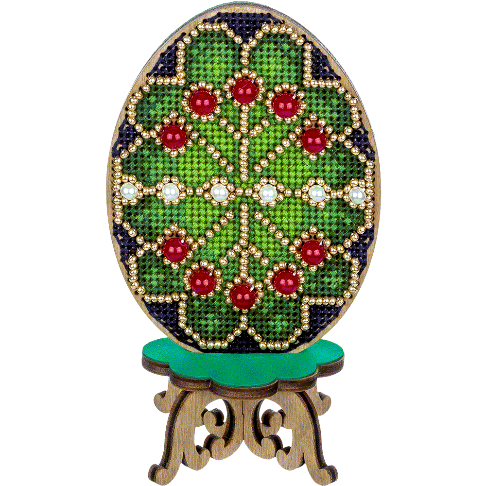 Cross-stitch kit on wood FLW-039