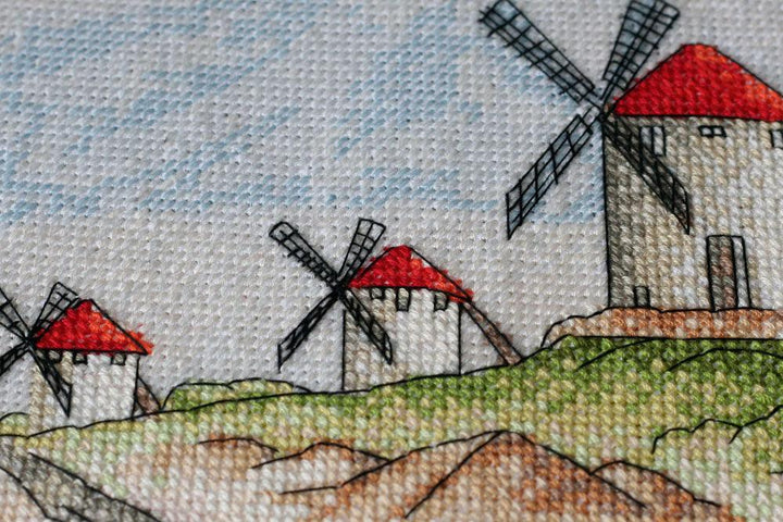 Cross-stitch kit Windmills AH-111