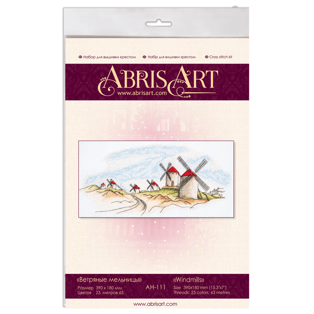 Cross-stitch kit Windmills AH-111