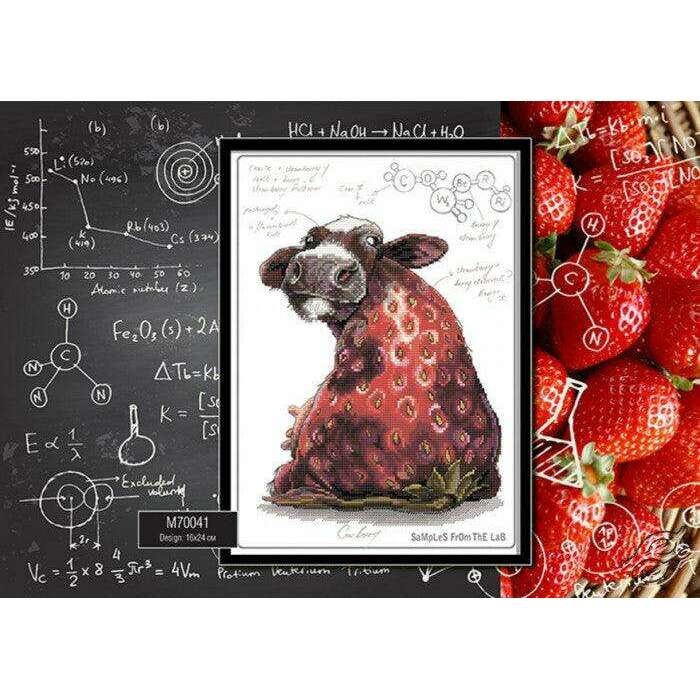 Cross-stitch Kit with printed background "Cow Berry" M70041