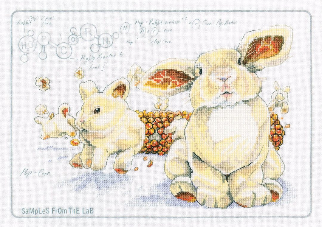 Cross-stitch Kit with printed background "Hop-corn" M70043