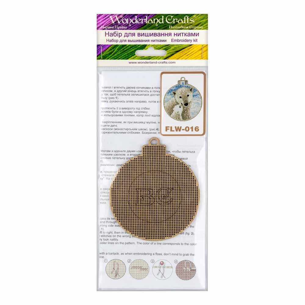 Cross-stitch kits on wood FLW-016