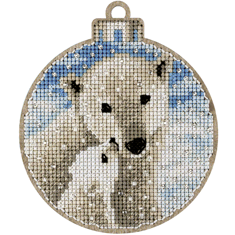 Cross-stitch kits on wood FLW-016