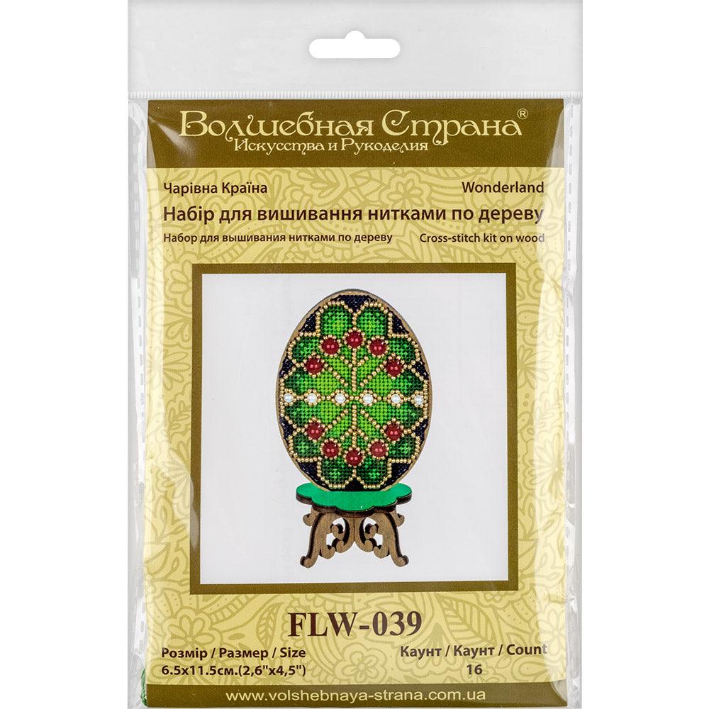 Cross-stitch kit on wood FLW-039