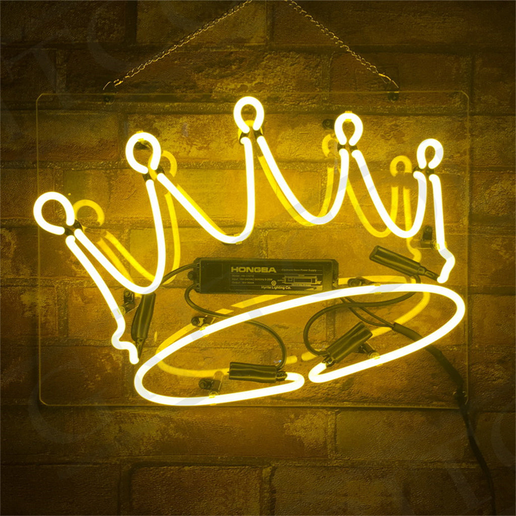 Crown Yellow Neon Signs