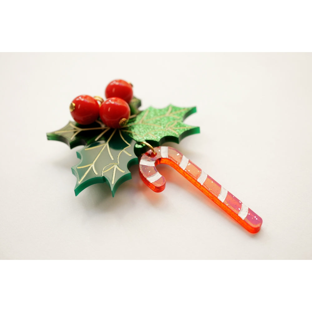Christmas Candy Cane Button Cover by Laliblue
