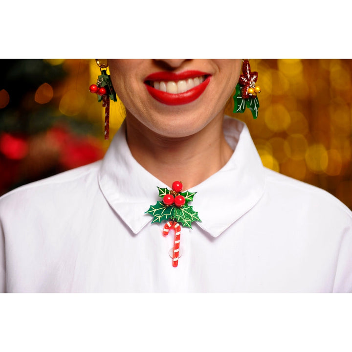 Christmas Candy Cane Button Cover by Laliblue