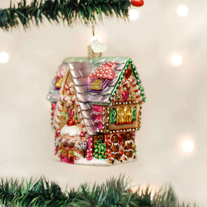 Old World Christmas Cupcake Cottage Blown Glass Ornament