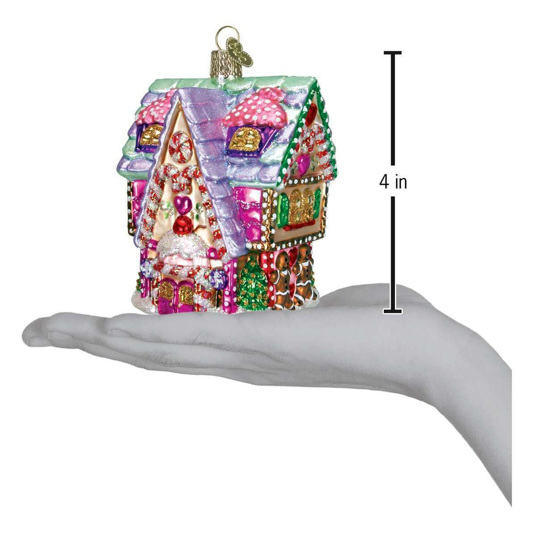 Old World Christmas Cupcake Cottage Blown Glass Ornament