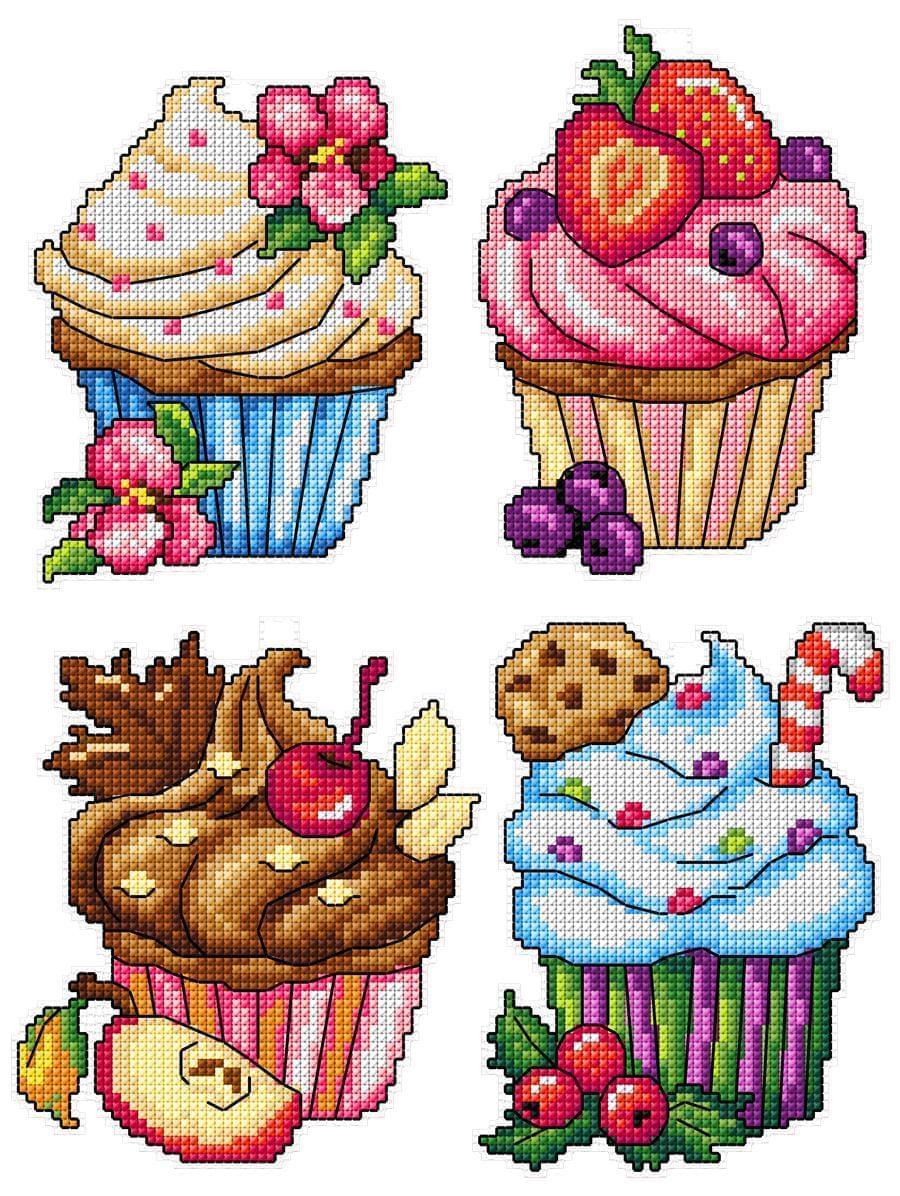 "Cupcakes" 105CS Counted Cross-Stitch Kit