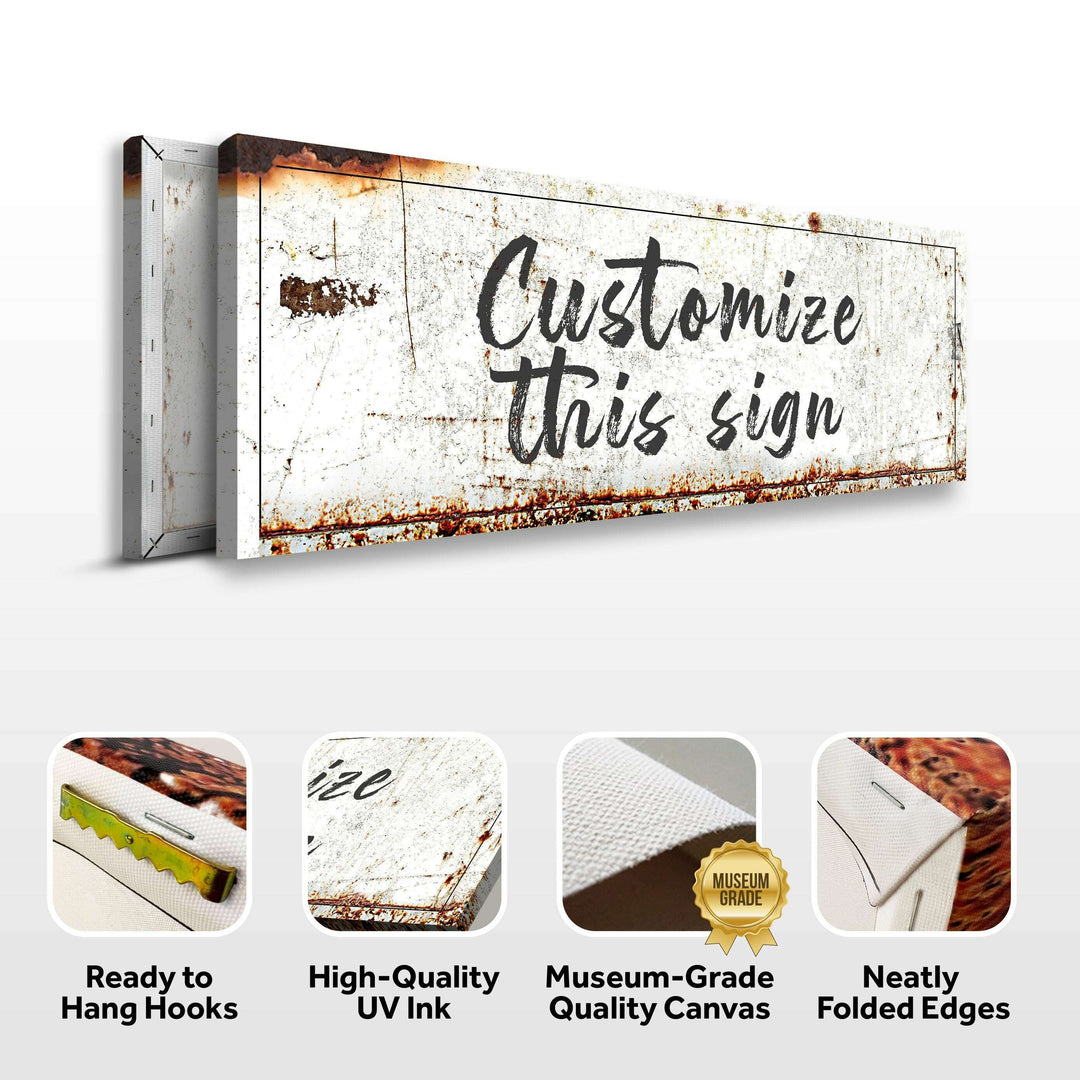 Custom Rustic Canvas Sign