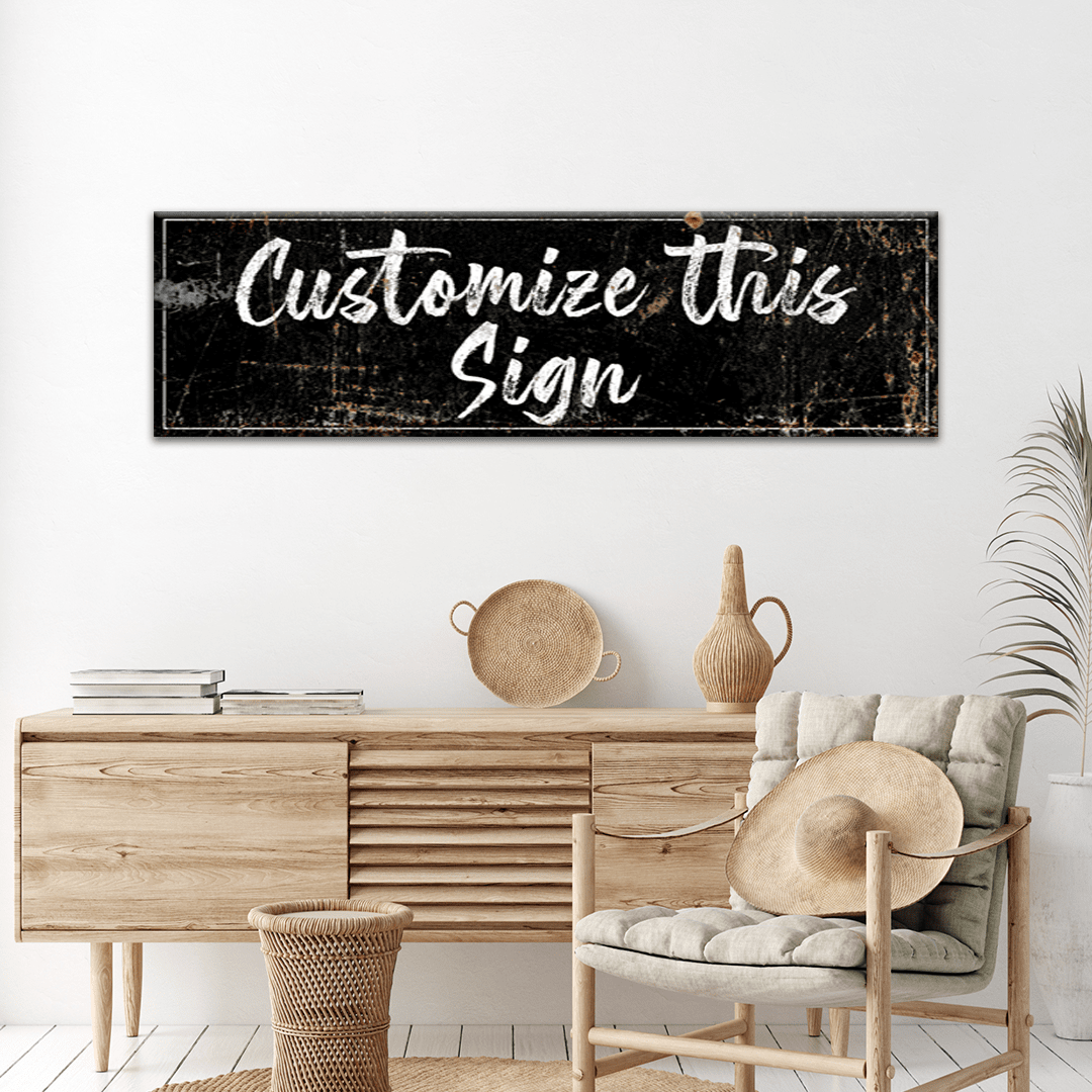 Custom Rustic Canvas Sign