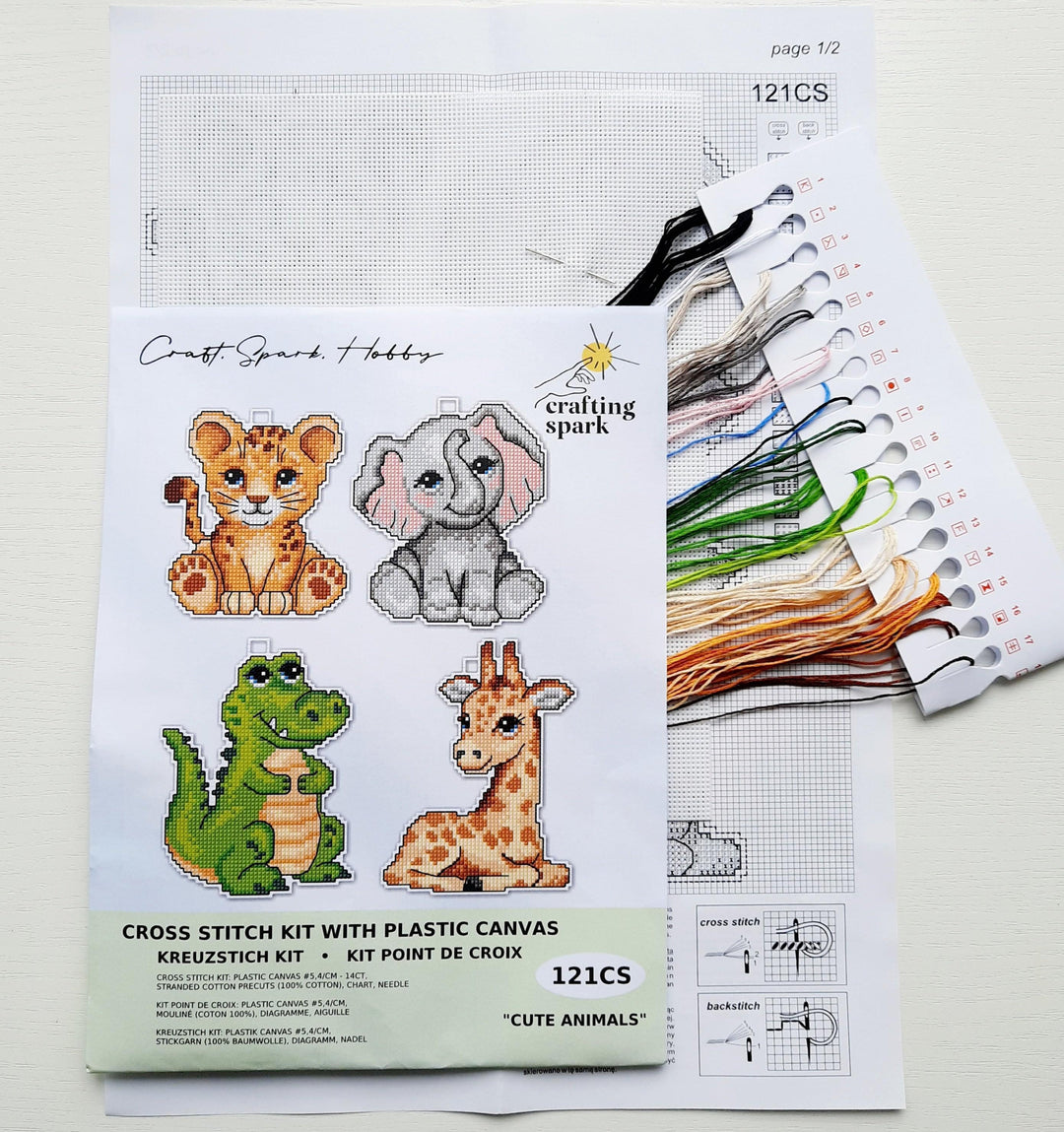"Cute Animals" 121CS Counted Cross-Stitch Kit