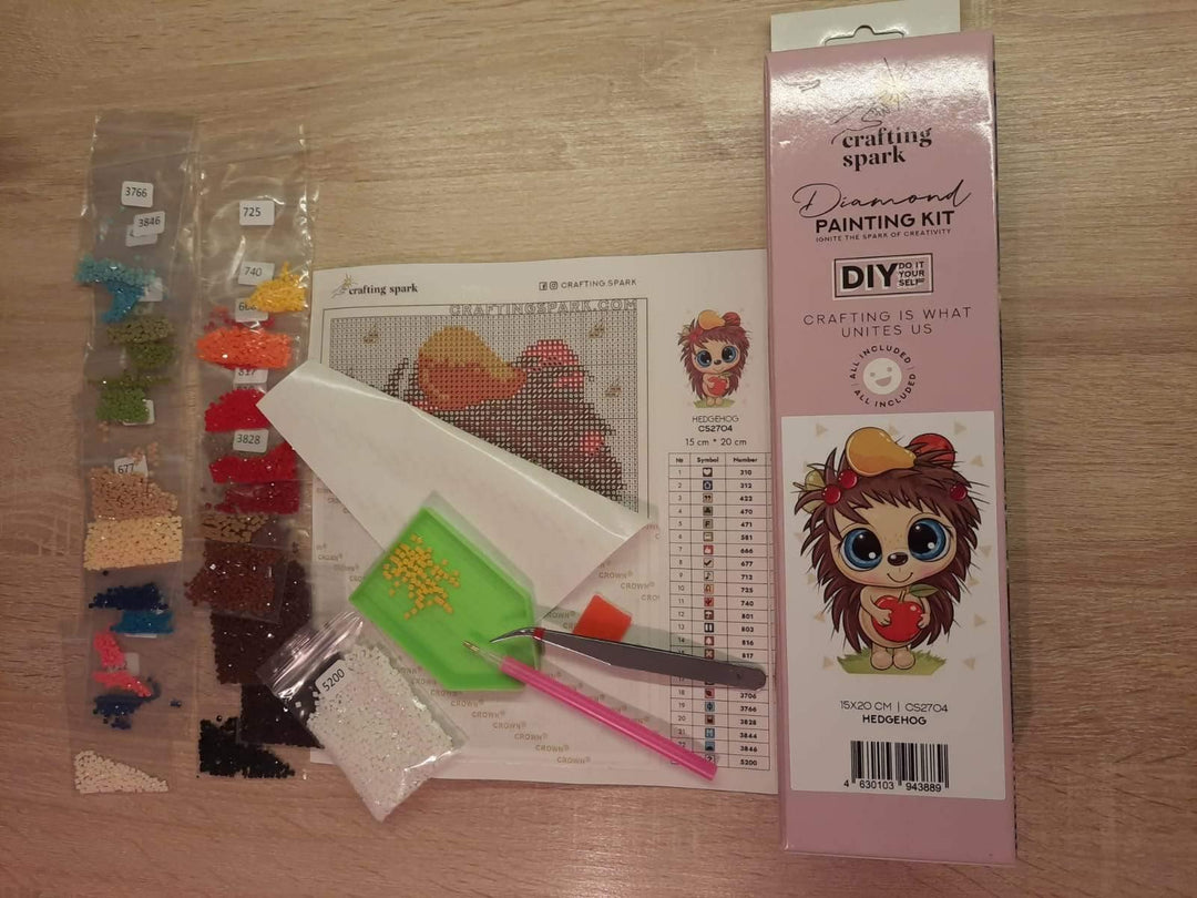 Cute Racoon CS2701 5.9 x 7.9 inches Crafting Spark Diamond Painting Kit