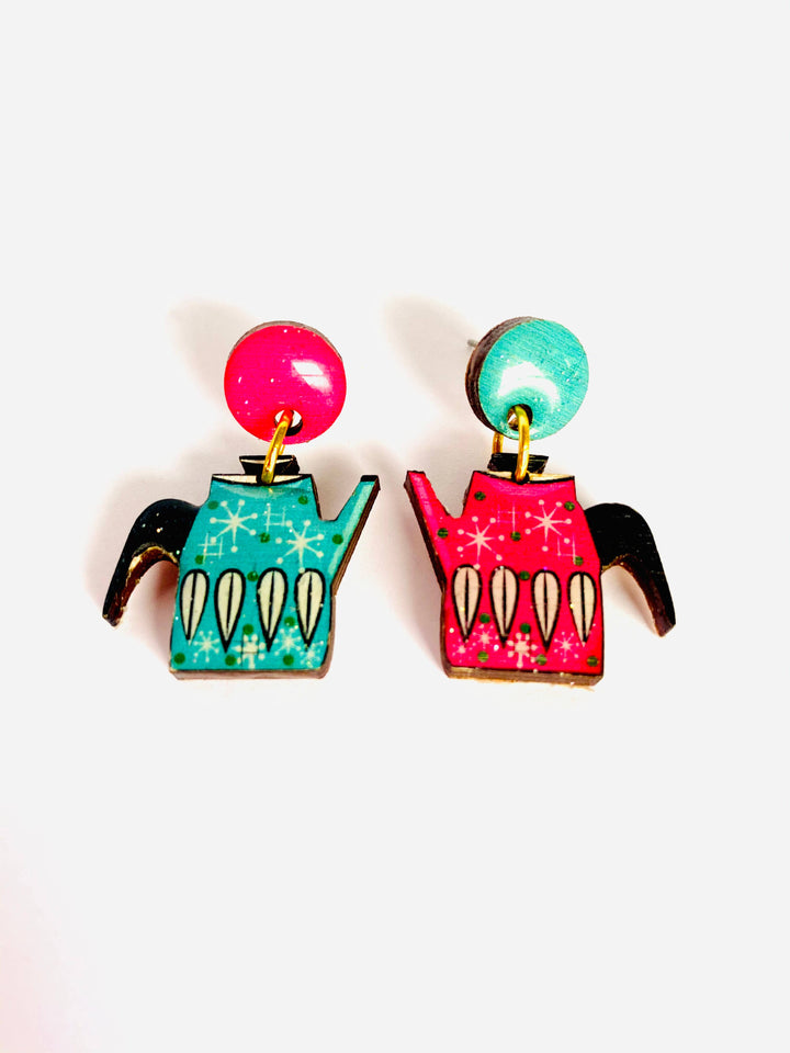 Vintage Teapot Earrings by Rosie Rose Parker