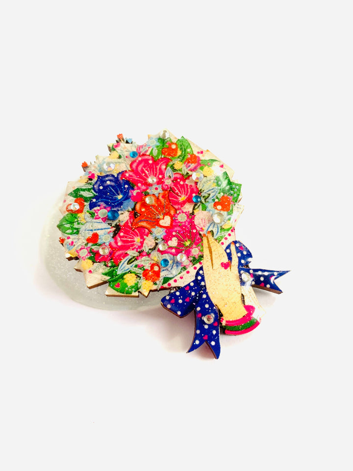 Bouquet of Flowers Brooch by Rosie Rose Parker